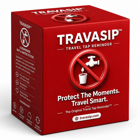 TRAVASIP™ – Travel Tap Cover Reminder.